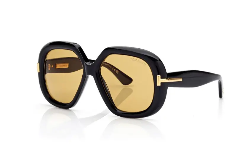 GEOMETRIC ICON SUNGLASSES SHINY BLACK / BROWN online